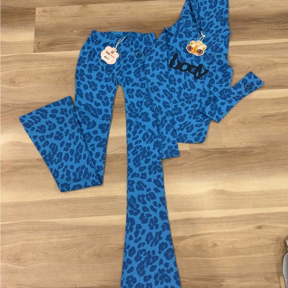 Body By Raven Tracy Pants - Electric Blue Leopard Print Body by Raven Tracy